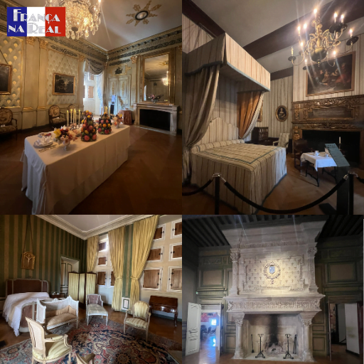 Quartos, lareiras, móveis...é muito luxo nesse castelo!