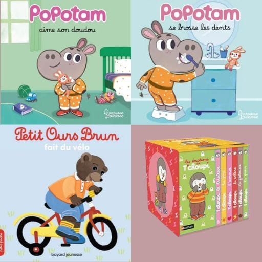 Livros franceses para os pequenos - ideal para a faixa etária de até 4 anos.